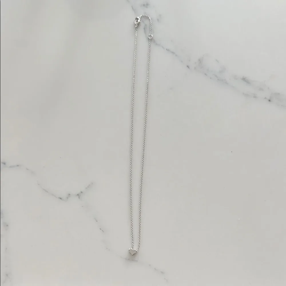 Elegant Silver Heart Necklace‎ - Picture 4 of 4